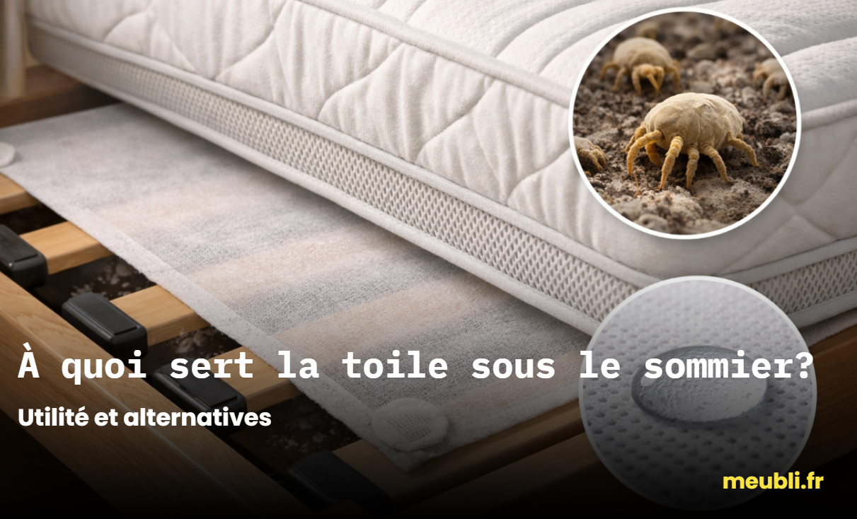 À quoi sert la toile sous le sommier : utilité et alternatives expliquées